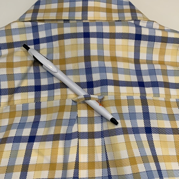 Peter Millar 100%Cotton Yellow & Blue Button-down, M - Picture 12 of 12